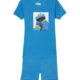 Sesame Street Boys' 2-Piece Snug-fit Organic Cotton Pajama Set, Soft & Cute for Kids, Square Cookie Monster, 5T