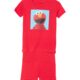 Sesame Street Boys' 2-Piece Snug-fit Organic Cotton Pajama Set, Soft & Cute for Kids, Square ELMO, 12-18M