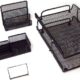 Majestic Goods Office Supply Mesh Desk Set, Black 5 Piece (XQ767B)