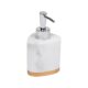 Maison Sucasa Soap Dispenser, Pump, Hand Soap, Dish Soap Dispenser for Kitchen, Bathroom, Refillable, Marble Design, Resin, White
