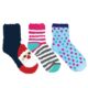 Sockopath 3 Pair Christmas Cozy Socks for Women Girls Gifts Fun Fuzzy Warm Holiday - Shoe Size 4-10, SANTA CLAUS