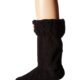 Hunter Girl's Original Kids' Half-Cardigan 6 Stitch Cable Boot Socks (Toddler/Little Kid/Big Kid) Black LG (Shoe 1-3 Little Kid)
