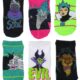 Disney Womens Villains No Show Ankle Socks 6 Pair Pack Shoe Sizes 4-10