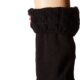 Hunter Kids Girl's Original Kids' Half-Cardigan 6 Stitch Cable Boot Socks (Toddler/Little Kid/Big Kid) Black XL (Shoe 4-6 Big Kid)