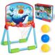 Floating Pool Basketball Hoop - Poolside Game with 3 Water Balls. Swimming Pool Games for Toddlers, Kids - Fun Outdoor Summer Toy