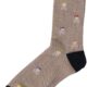 ROCKPORT MEN'S SKULL PRINT PIN DOT DRESS SOCKS ONE SIZE (BEIGE)